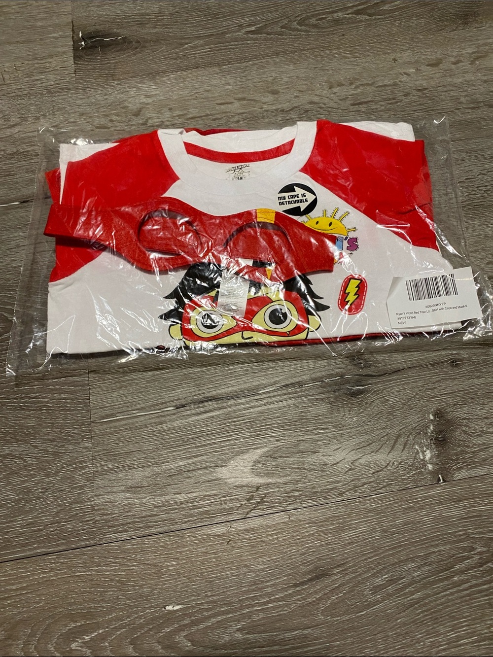 Ryan’s World Costume Shirt NWT size 6